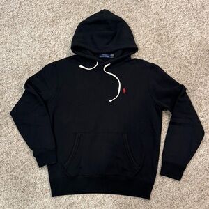 Polo by Ralph Lauren Black Hoodie with Red Logo